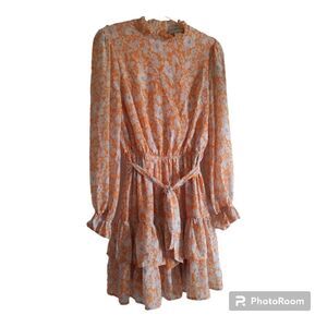 A. Calin by Flying Tomato Floral Ruffle Dress